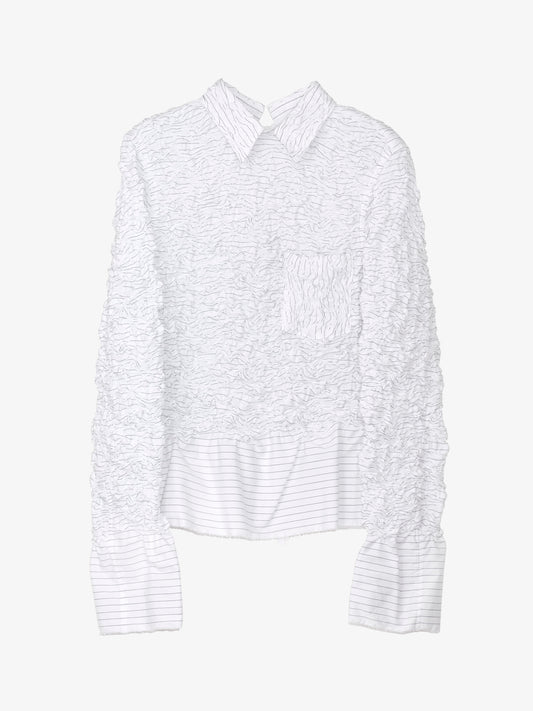 LS-SH3 Shirred Embroidery Shirt